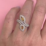 'Toi Et Moi' Yellow & White Diamond Ring