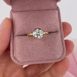 Video of Rachel yellow gold engagement ring highlighting round brilliant cut diamond – York Jewellers Sydney.