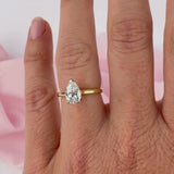 Luxury two tone pear shaped engagement ring Sydney York Jewellers collection.