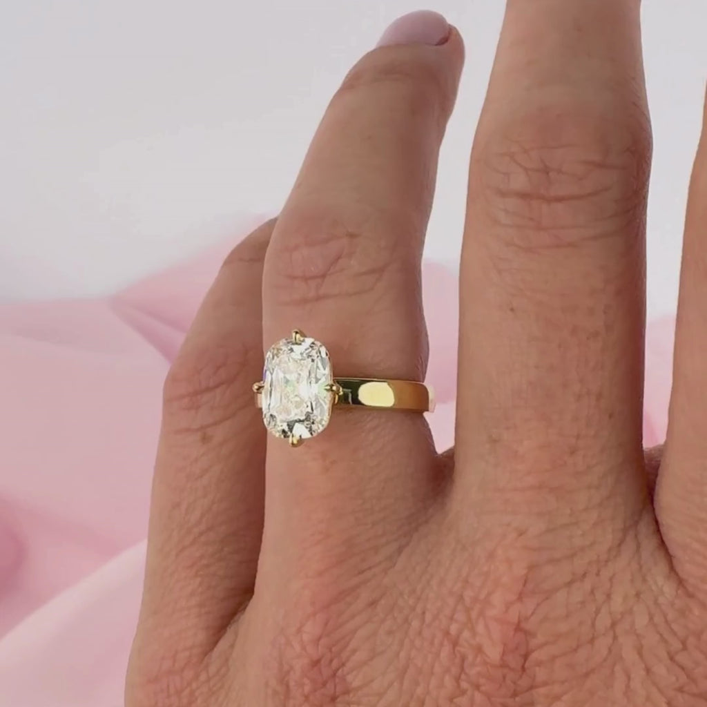 Luxury cushion cut diamond engagement ring Sydney York Jewellers collection.