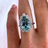 'Capri' Aquamarine and Diamond Ring