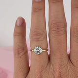 Video of Rachel yellow gold diamond engagement ring on hand – Sydney engagement jewellery.