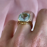 Aquamarine Cocktail Dress Ring