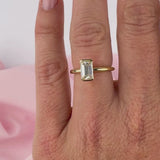 Luxury emerald cut diamond engagement ring Sydney York Jewellers Ella collection.
