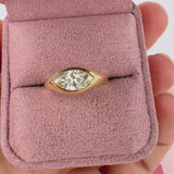 Marquise diamond engagement ring on hand yellow gold Sydney Australia Miley ring.