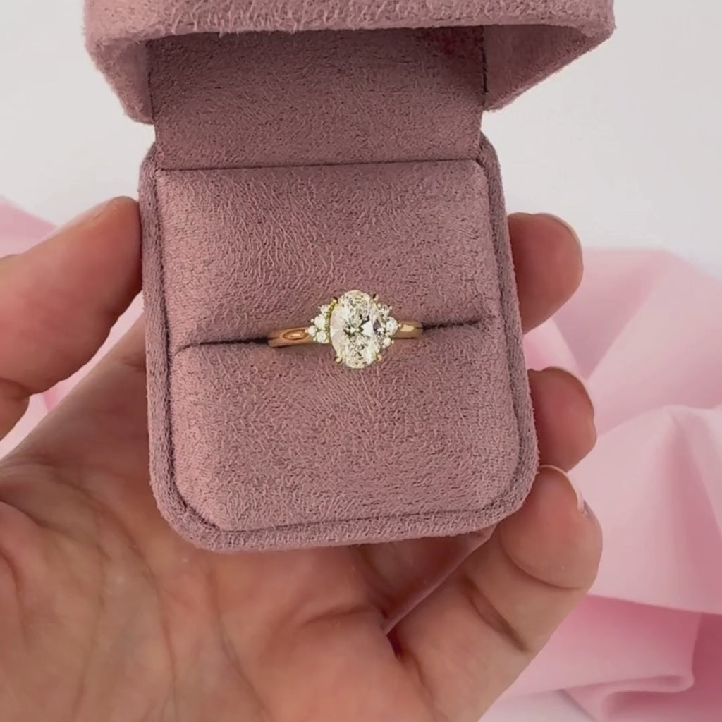 Luxury oval diamond engagement ring Sydney York Jewellers Orla collection.