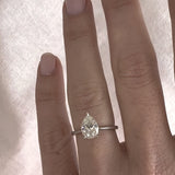 Pear Shape Diamond Solitaire Ring