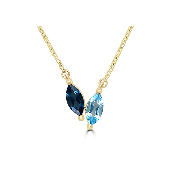 Marquise Blue Topaz Pendant