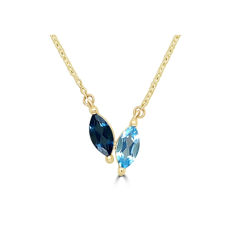 Marquise Blue Topaz Pendant