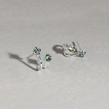 9ct white gold Starlet Earrings with natural Australian sapphires available from Sydney fine jeweller York Jewellers.