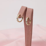 Stylish 9ct yellow gold diamond hoop earrings with full circle lab grown diamond design available online or in-store at York Jewellers Penrith and Warriewood (Sydney).