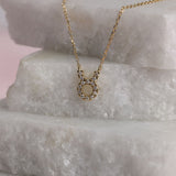 Personalised 9ct yellow gold Taurus diamond pendant available from Sydney fine jeweller York Jewellers.