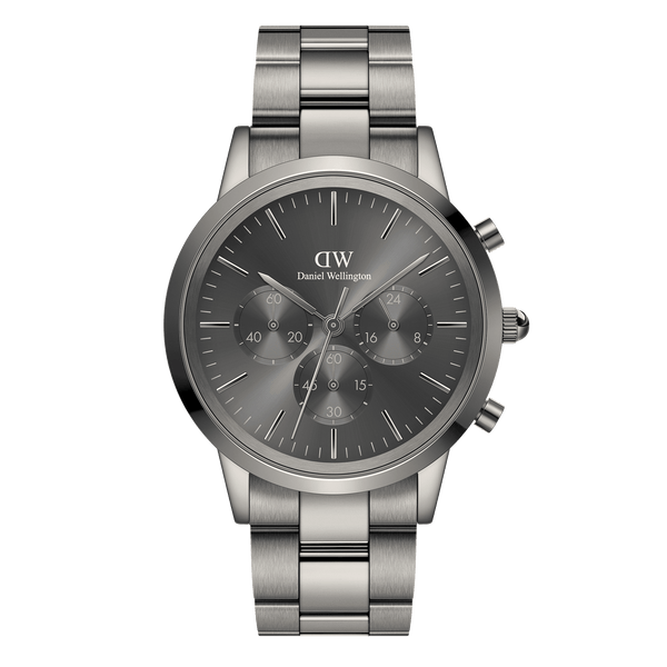 Daniel Wellington Iconic Chronograph 42 Link Anthracite-Grey Sunray Watch