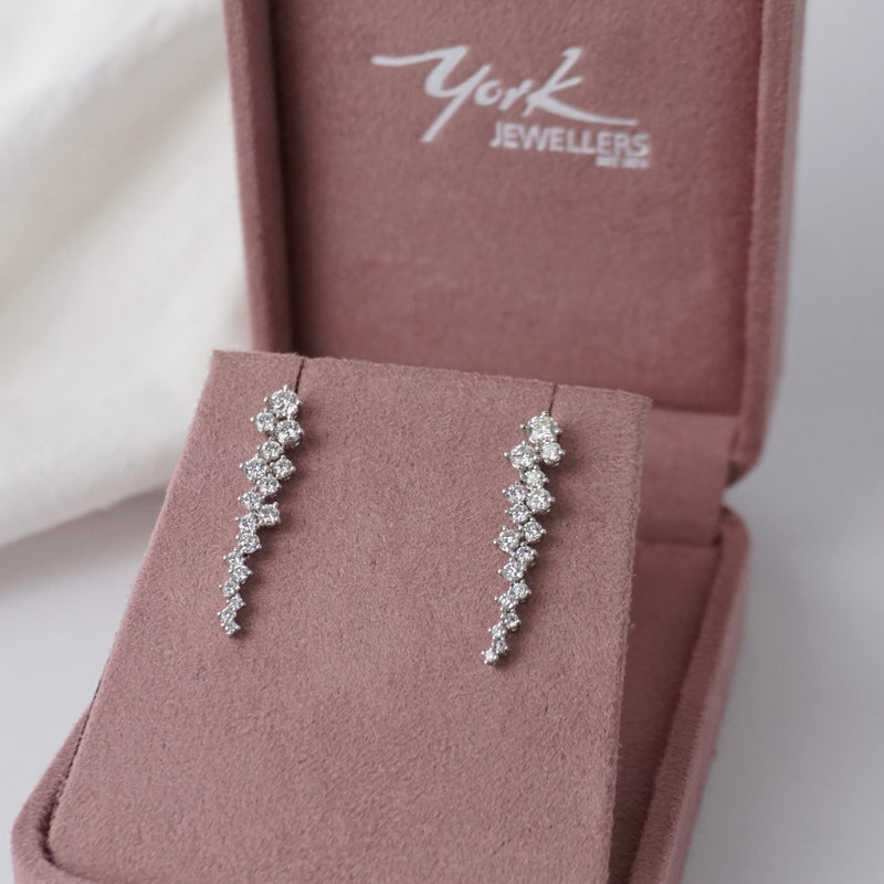 Multi-Stone Diamond Drop Earrings