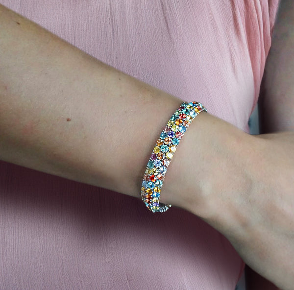 Multi Colour Sapphire Bracelet