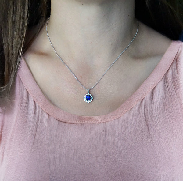 Sapphire and Diamond Pendant