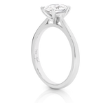 Olivia-Oval Shape Solitaire Diamond Engagement Ring in White Gold