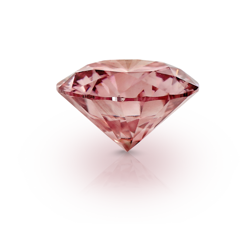 Pink Diamond Round Brilliant Cut 0.11ct 4PR/VVS2 Argyle Mined Diamond