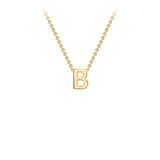 Petite Initial Pendants in Yellow Gold + Chain