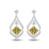 Heliodor & Diamond Fancy Drop Earrings