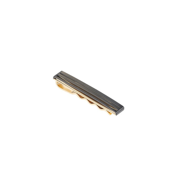 Stainless Steel IP Gold/Black Double Layer Tie Slide