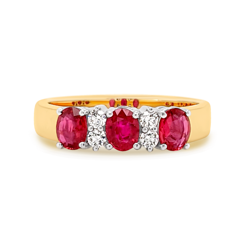 Ruby & Diamond Anniversary Ring