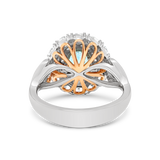 'Isabella' White Gold, Paraiba Tourmaline & Diamond Double Halo Ring