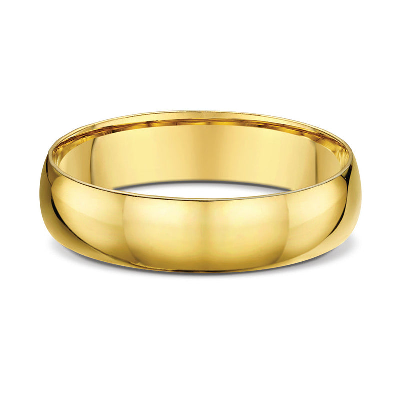 Classic 5mm Yellow Men's Wedding Ring