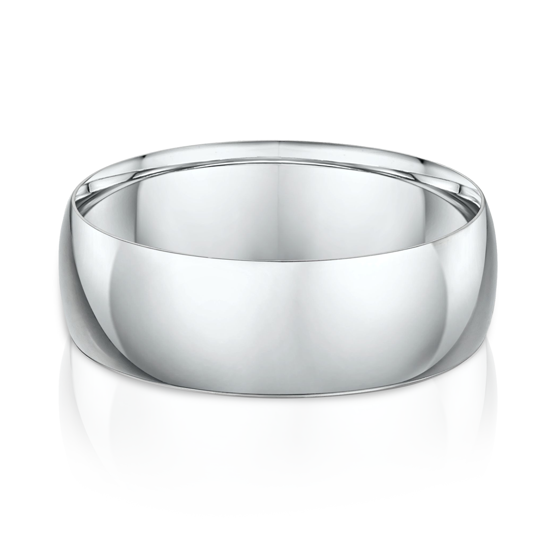 White Classic Mens Wedding Ring – York Jewellers AU