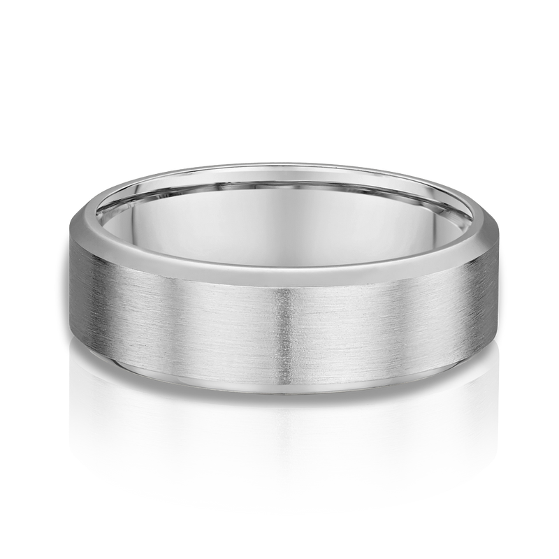 Mens beveled wedding deals band