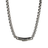 Ion Plated Gun Metal Stainless Steel Rope Neck Chain 50cm