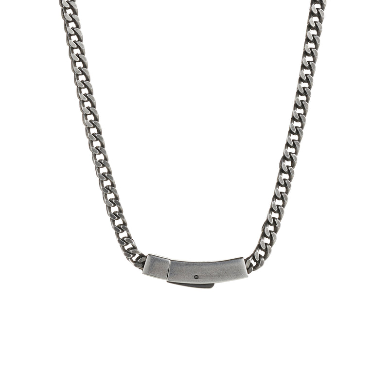 Ion Plated Gun Metal Stainless Steel Thick Curb Link Neck Chain