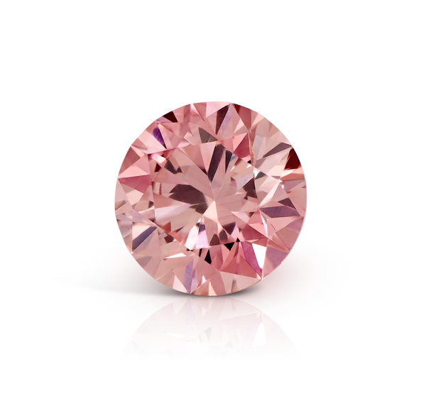 Pink Diamond Round Brilliant Cut 0.11ct 4PR/VVS1 Argyle Mined Diamond