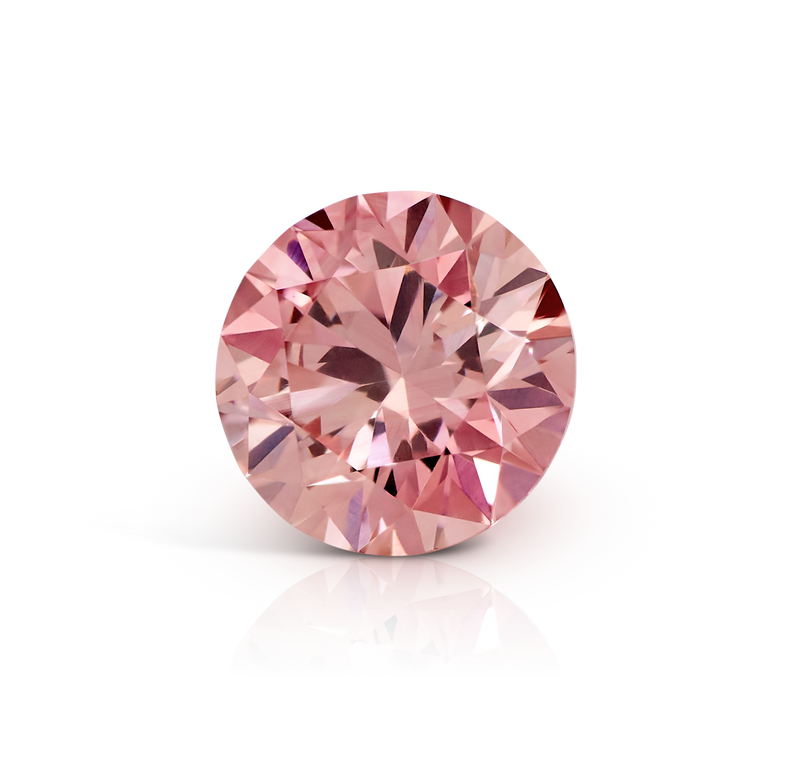 Pink Diamond Round Brilliant Cut 0.11ct 4PR/VVS1 Argyle Mined Diamond