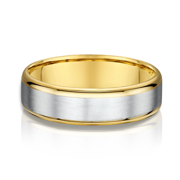 Yellow and White Gold - Men's Wedding Ring