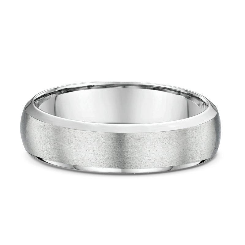 Brushed White Metal - Men's Wedding Ring