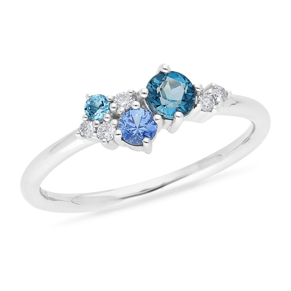 Topaz, Sapphire & Diamond Multi Stone Ring