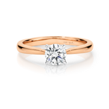 Ashley-Rose Gold-Round Brilliant Cut Four Claw Set Solitaire Diamond Engagement Ring
