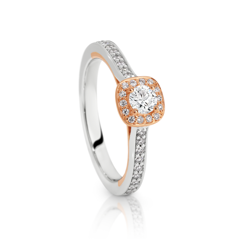 Argyle Mined Diamond Halo Ring