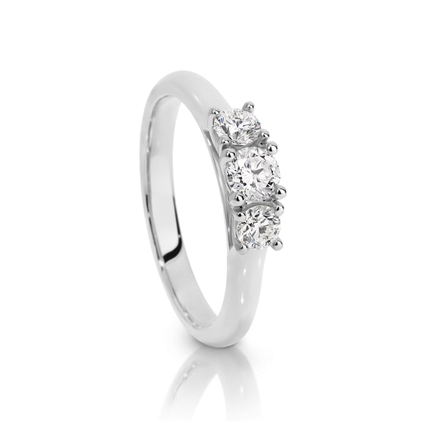 Trilogy White Gold Diamond Engagement Ring