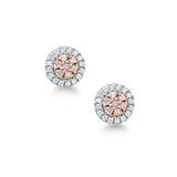 'Eloise' Pink & White Diamond Earrings