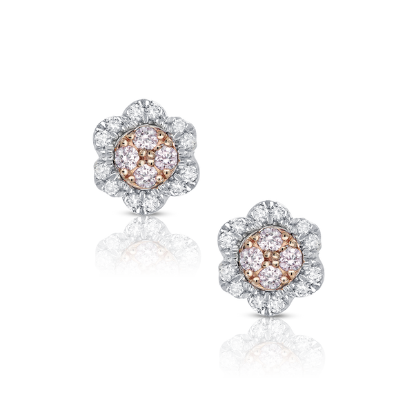 Blush Lucy Diamond Cluster Flower Stud Earrings