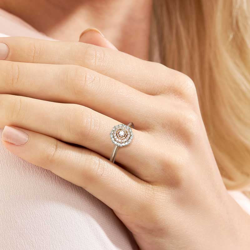 Blush Addison Pink & White Diamond Ring