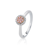 Blush Eloise Pink & White Diamond Cluster Ring