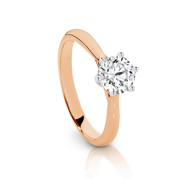Wedding ring discount rose gold diamond