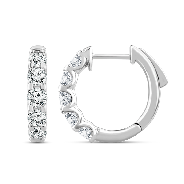 Lab Grown Diamond Huggie Earrings TDW=1.50ct
