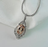 'Art Nouveau' Morganite & Diamond Pendant