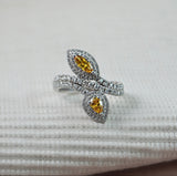 'Toi Et Moi' Yellow & White Diamond Ring