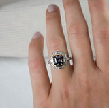 'Gatsby' Grey Spinel & Diamond Ring