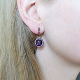Amethyst & Purple Sapphire Earrings